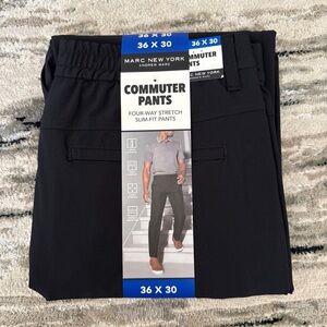 NWT Marc New York Men's Black Commuter Pants 36x30